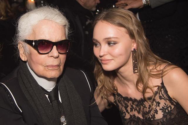 Karl Lagerfeld and Lily-Rose Depp