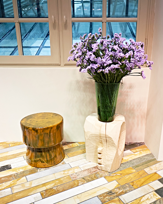 Celine Paris HQ — Flowers on stools