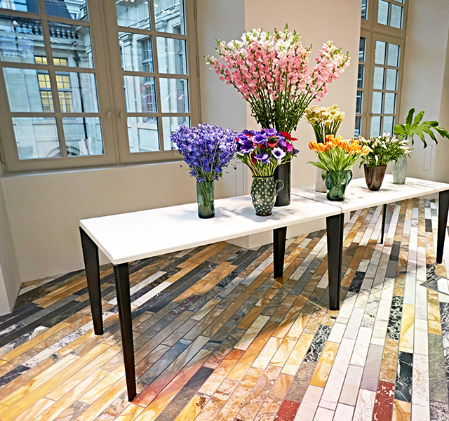 Celine Paris HQ — Flowers on tables