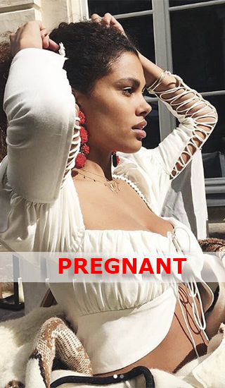 Tina Kunakey is pregnant?